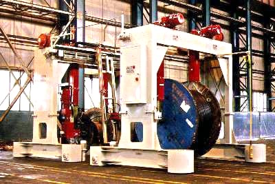 GWS Gantry Take-up and Payoff Autoreel Cable Winding Machine In Situ GWS Gantry Take-up and Payoff Autoreel Cable Winding Machine In Situ